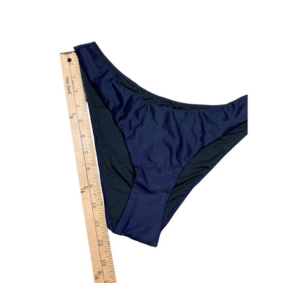 New! J.Crew Bikini Bottom Women’s Small Curved Waist Cheeky Navy Blue BC125 - Picture 3 of 7